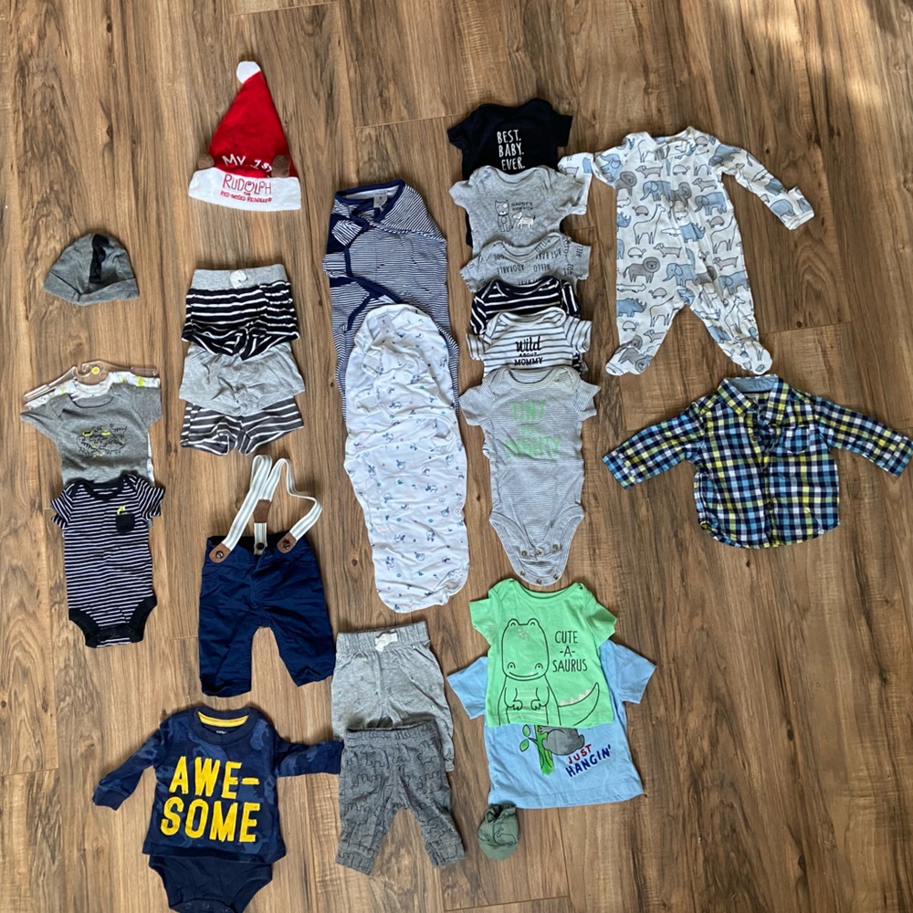 New born clothes baby boy bundle.